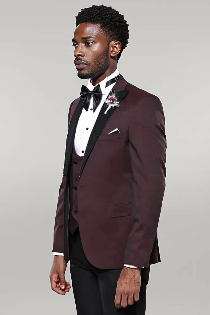 Claret Red Men's Tuxedo | Wessi