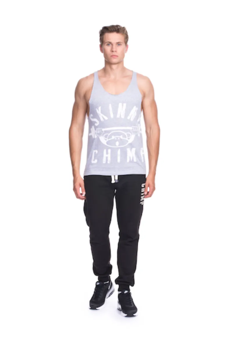 Classic Raw Cut Unisex Gym Vest- Grey White