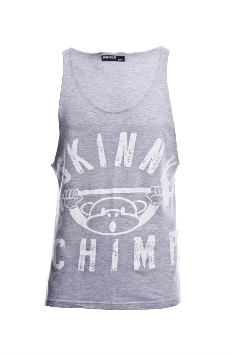 Classic Raw Cut Unisex Gym Vest- Grey White