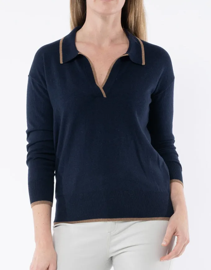 Collared Pullover Navy