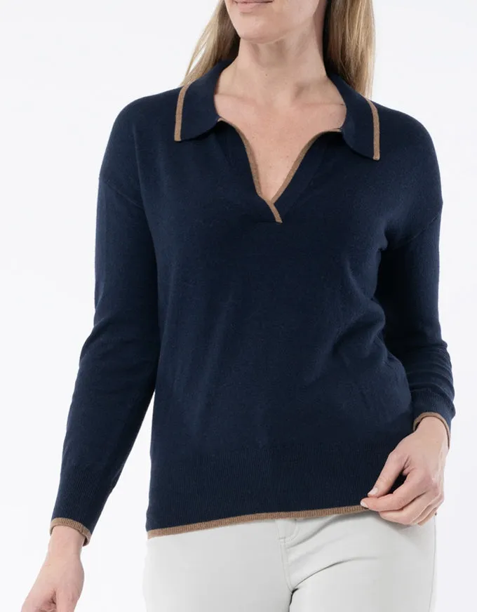 Collared Pullover Navy