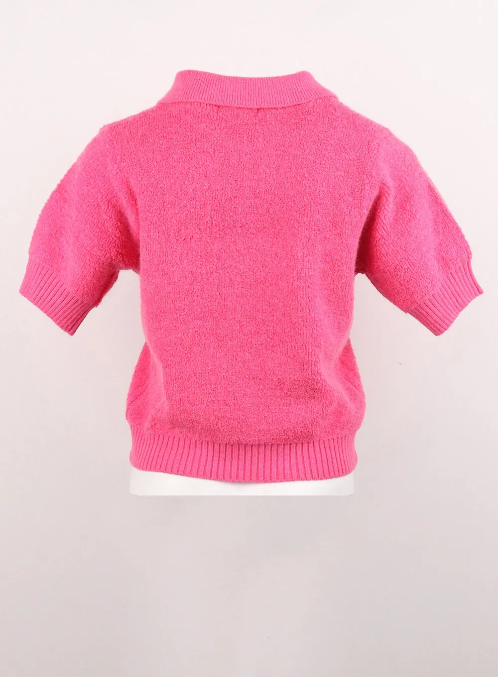 Collared Short-Sleeve Knit Sweater OG322