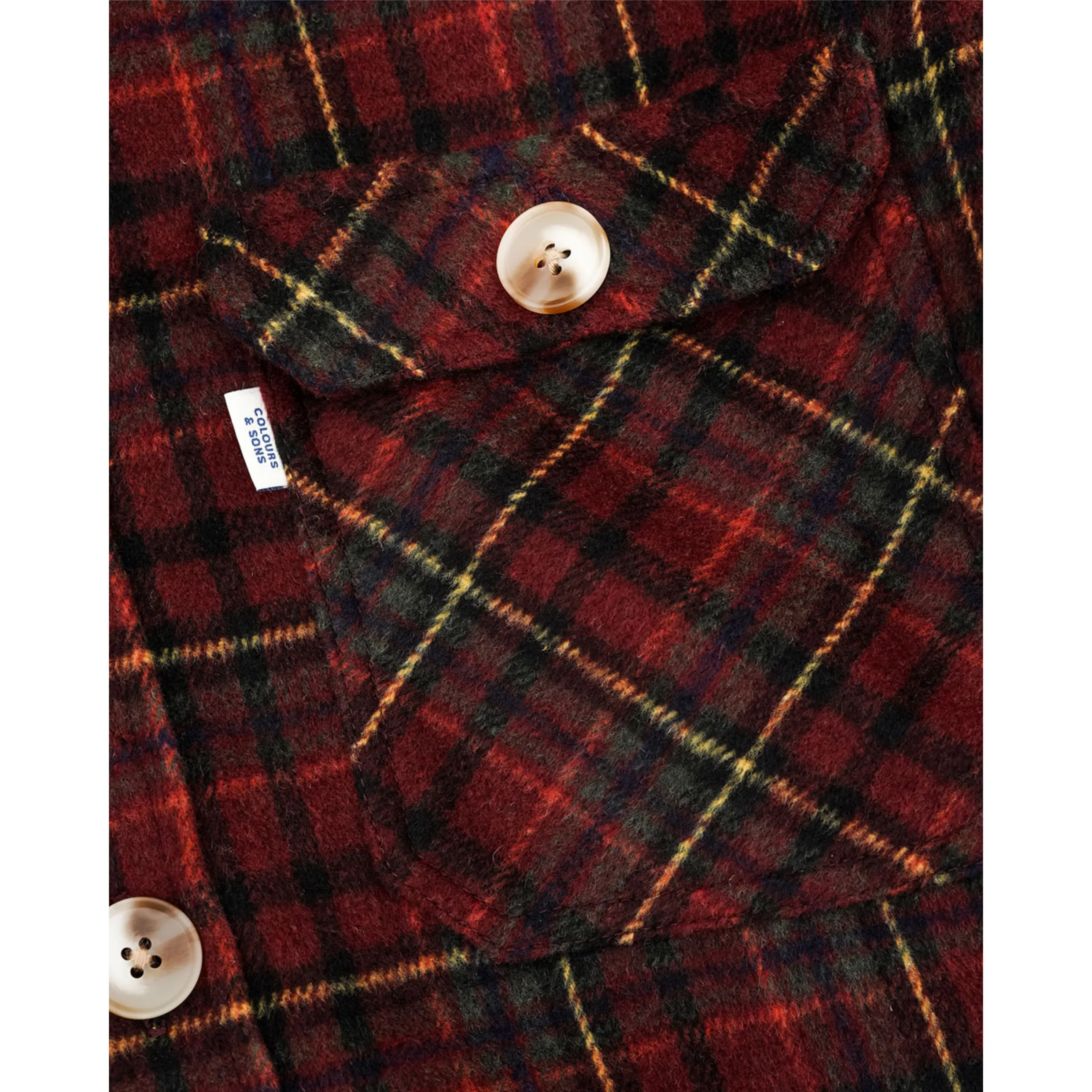 Colours And Sons Check Shacket Overshirt Teddy Fur 9423-673