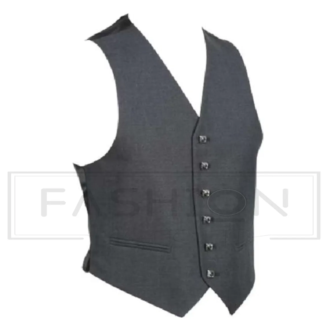 Crail Charcoal Grey Scottish Kilt Jacket with Waistcoat Men Wedding Jacket