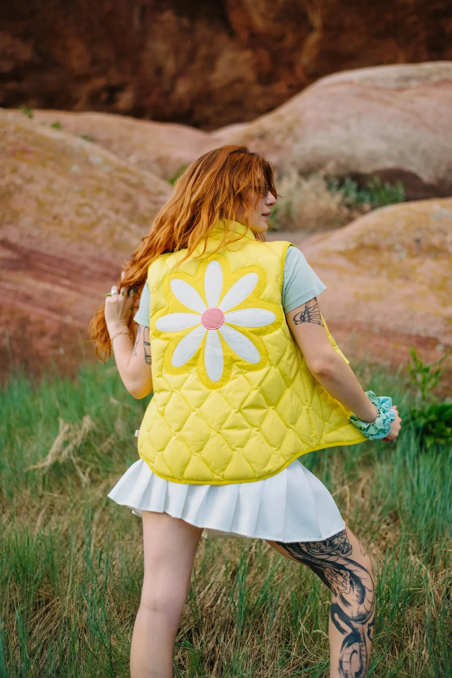 Daisy Vest in Yellow