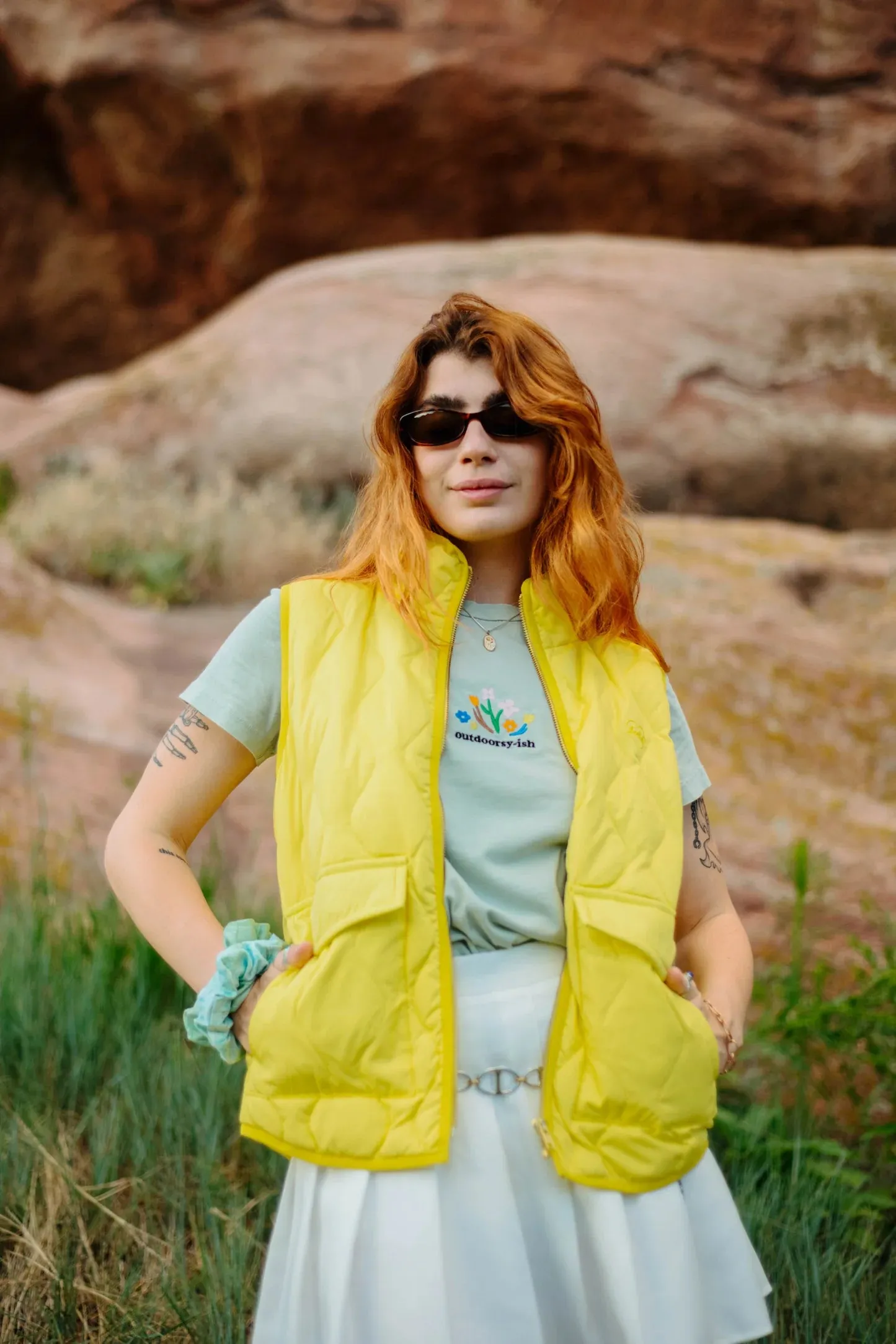 Daisy Vest in Yellow