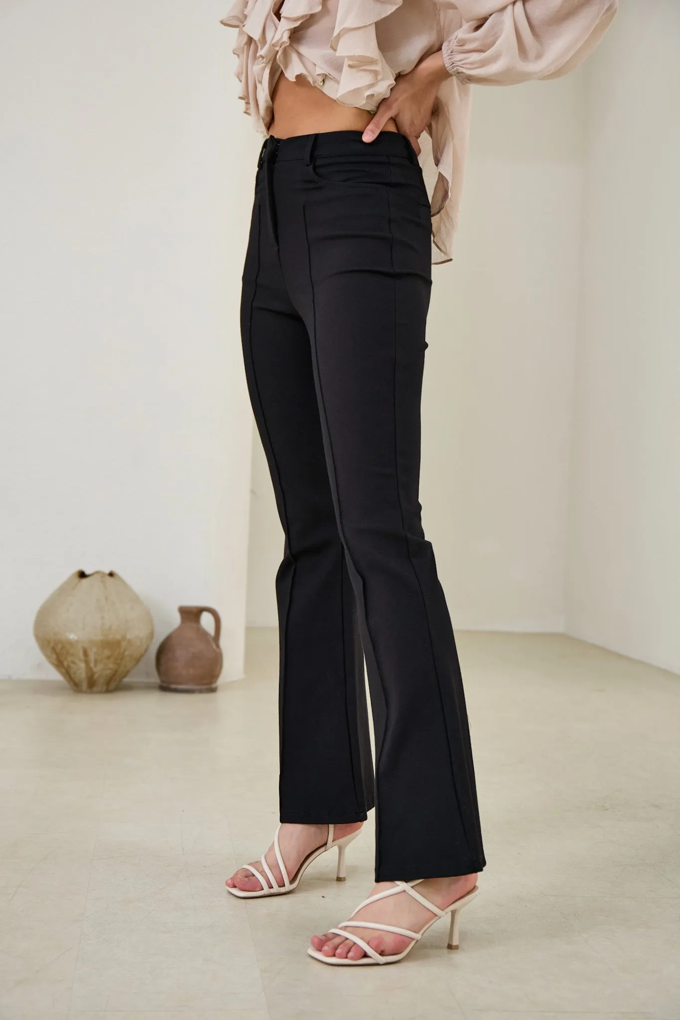 Demi Black Flared Pants