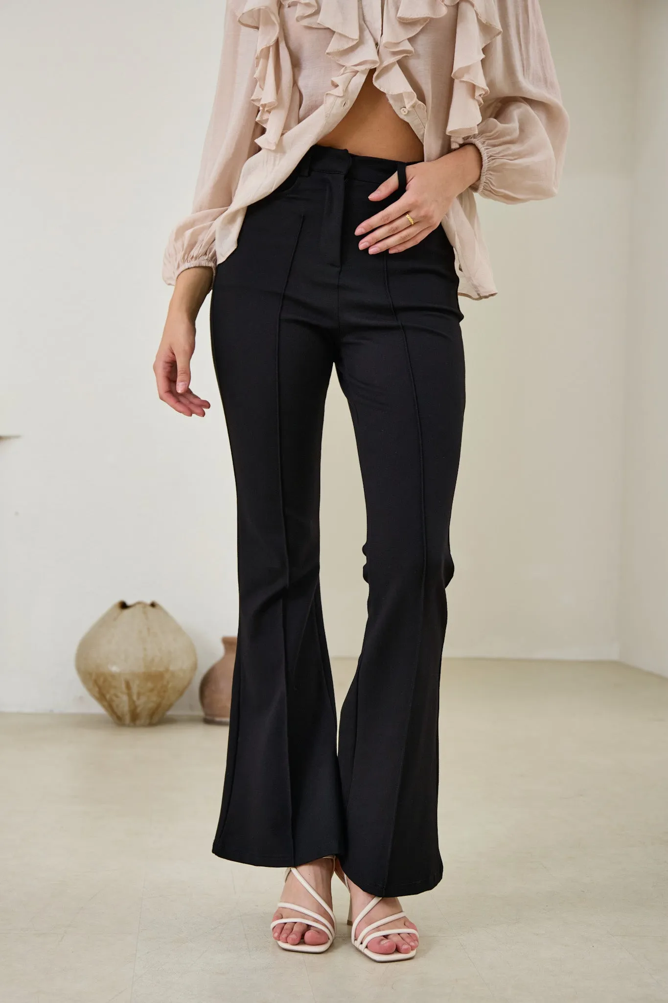 Demi Black Flared Pants