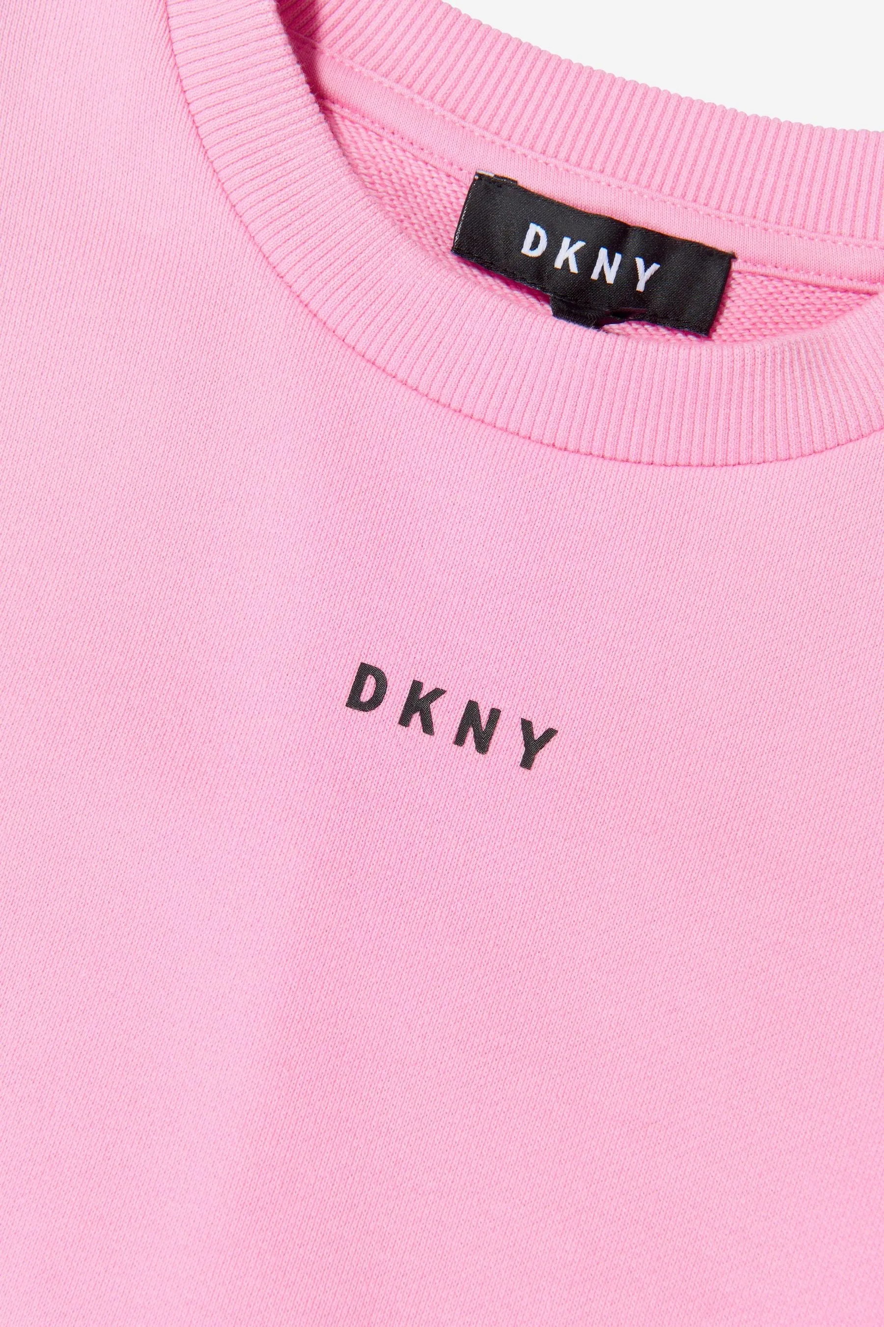 DKNY Girls Cotton French Terry Logo Dress