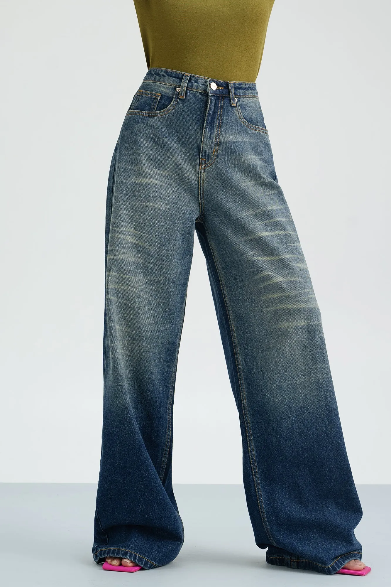 Dreamscape Denim Super Wide Flare Jeans