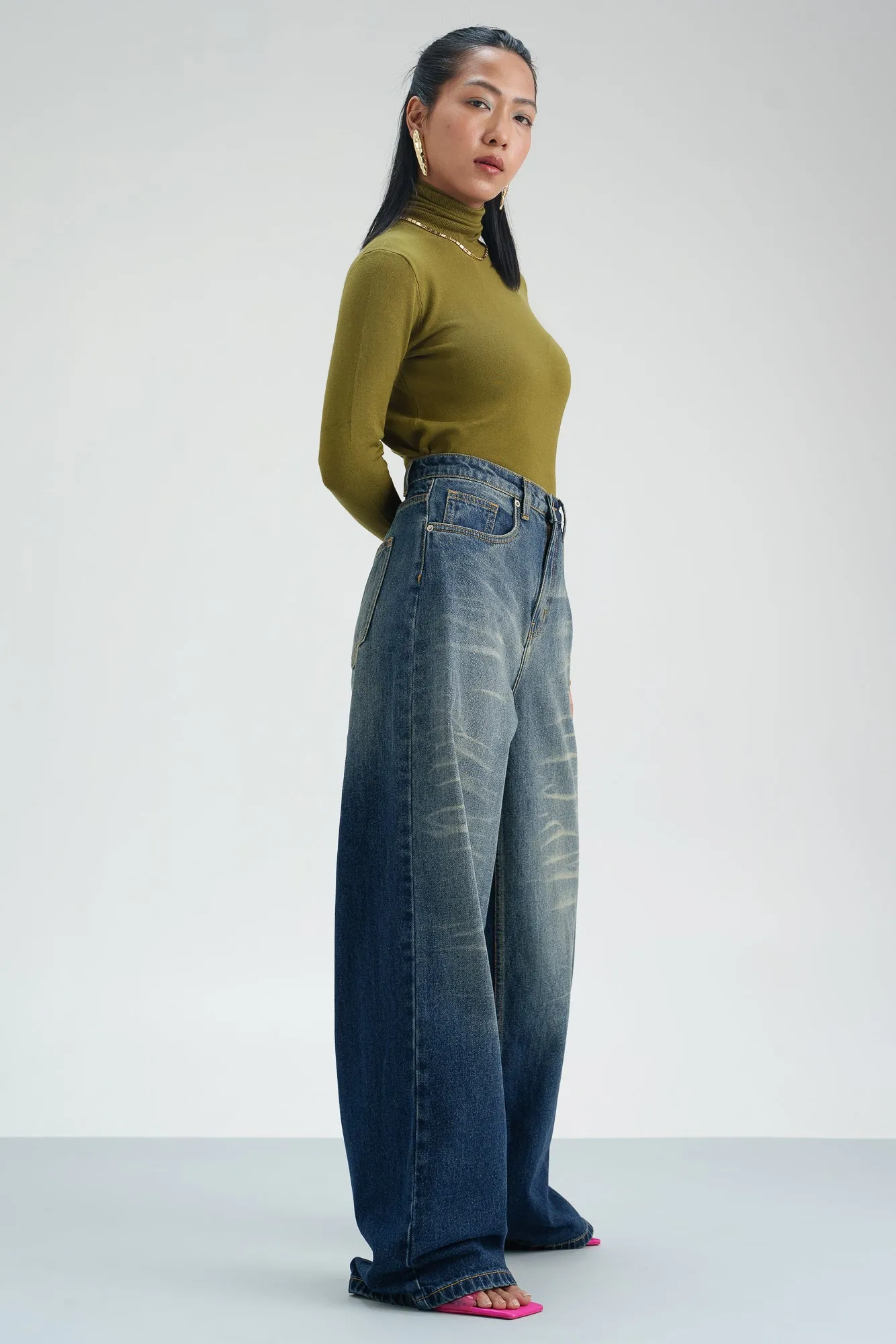 Dreamscape Denim Super Wide Flare Jeans