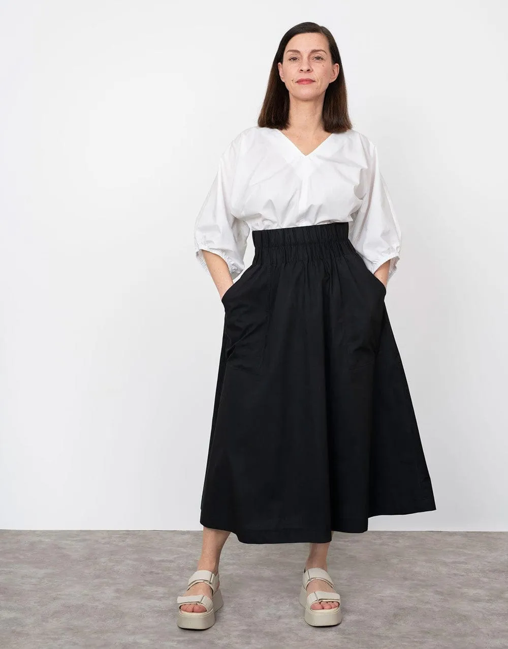 Elastic Waist Maxi Skirt Sewing Pattern, The Assembly Line