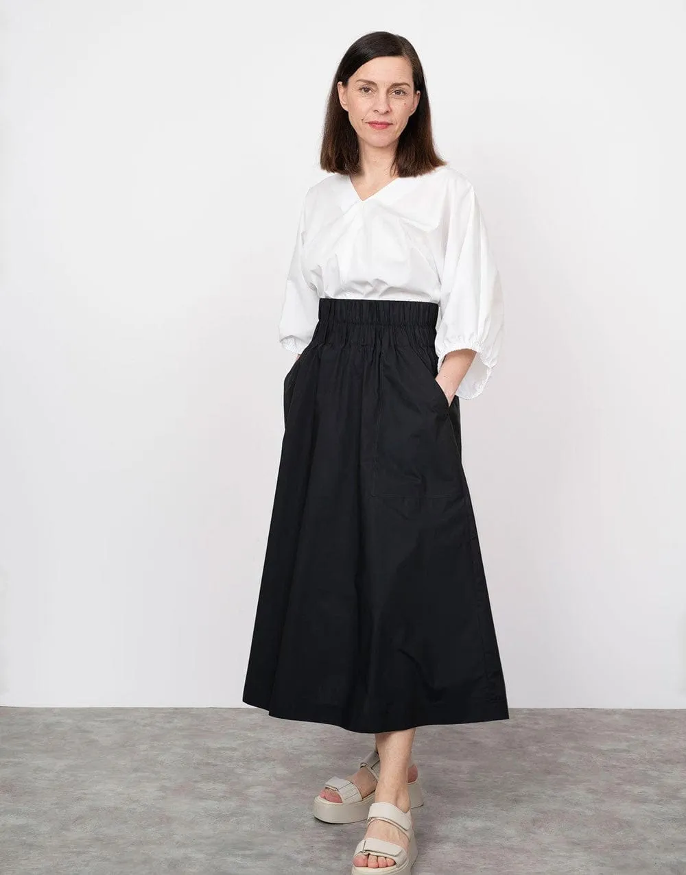 Elastic Waist Maxi Skirt Sewing Pattern, The Assembly Line