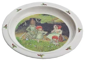 Elsa Beskow Children of the Forest Flat Plate with Non Slip