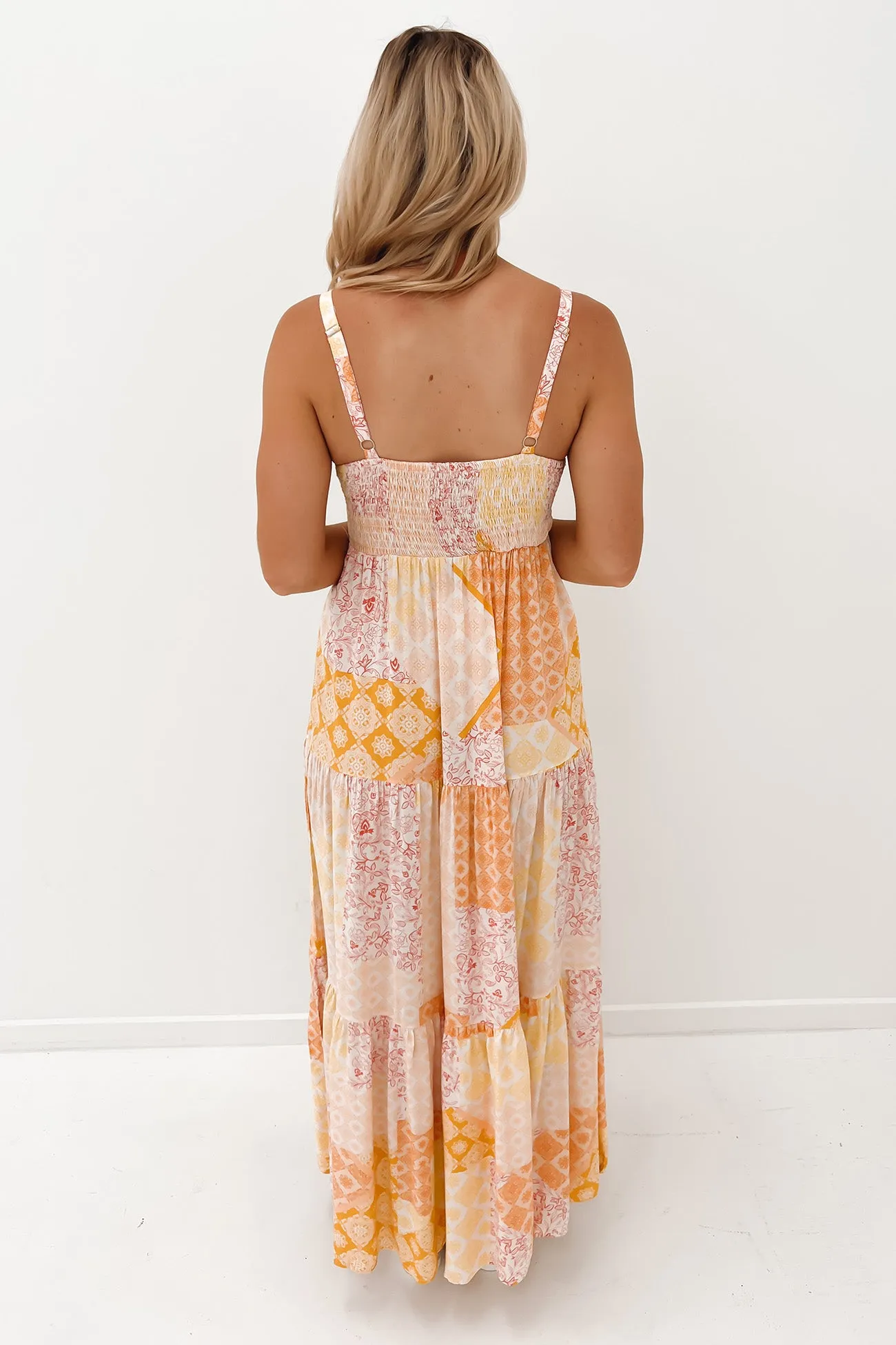 Elsie Maxi Dress Yellow Multi