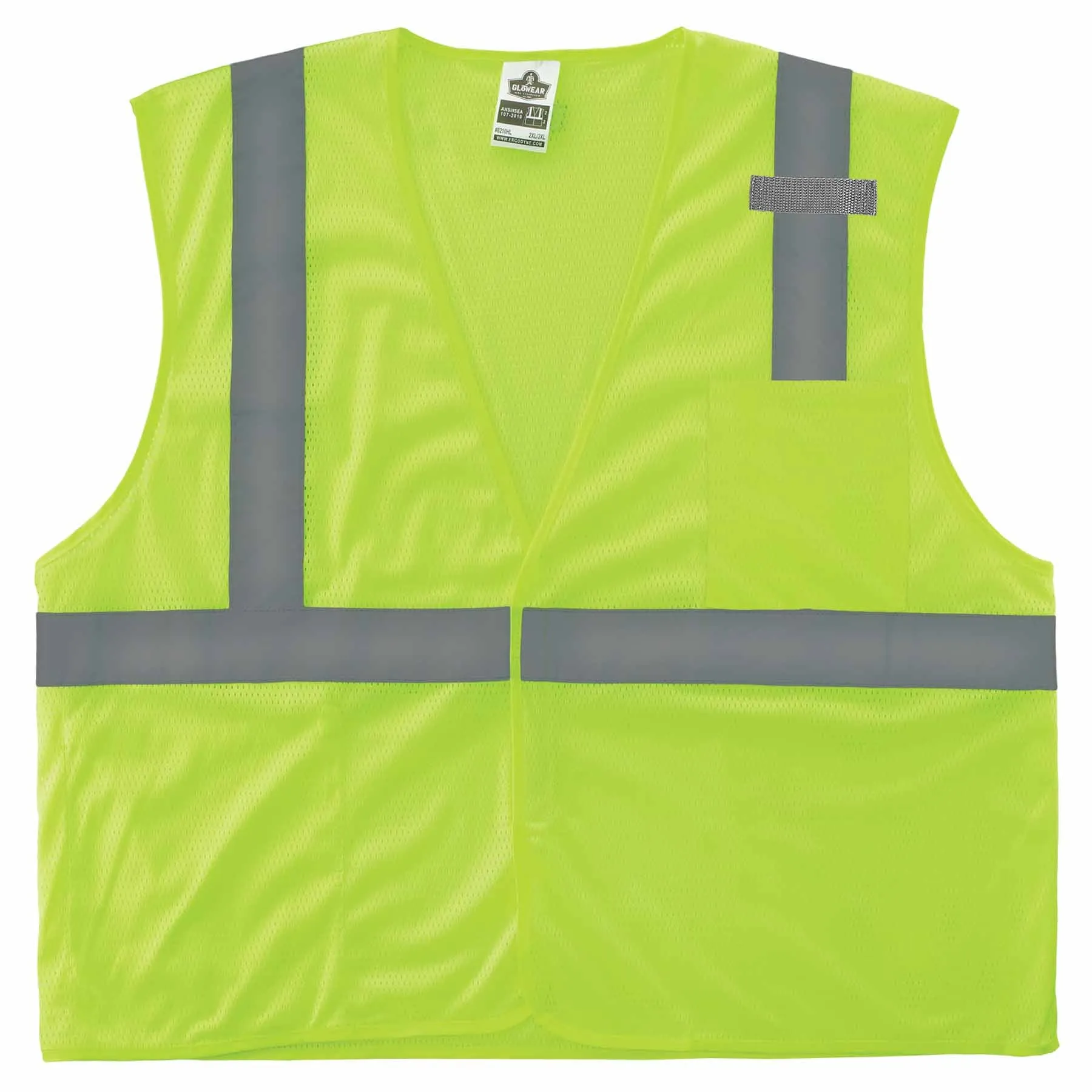 Ergodyne 24529 8210HL-S 5XL Lime Class 2 Economy Mesh Vest - Single Size