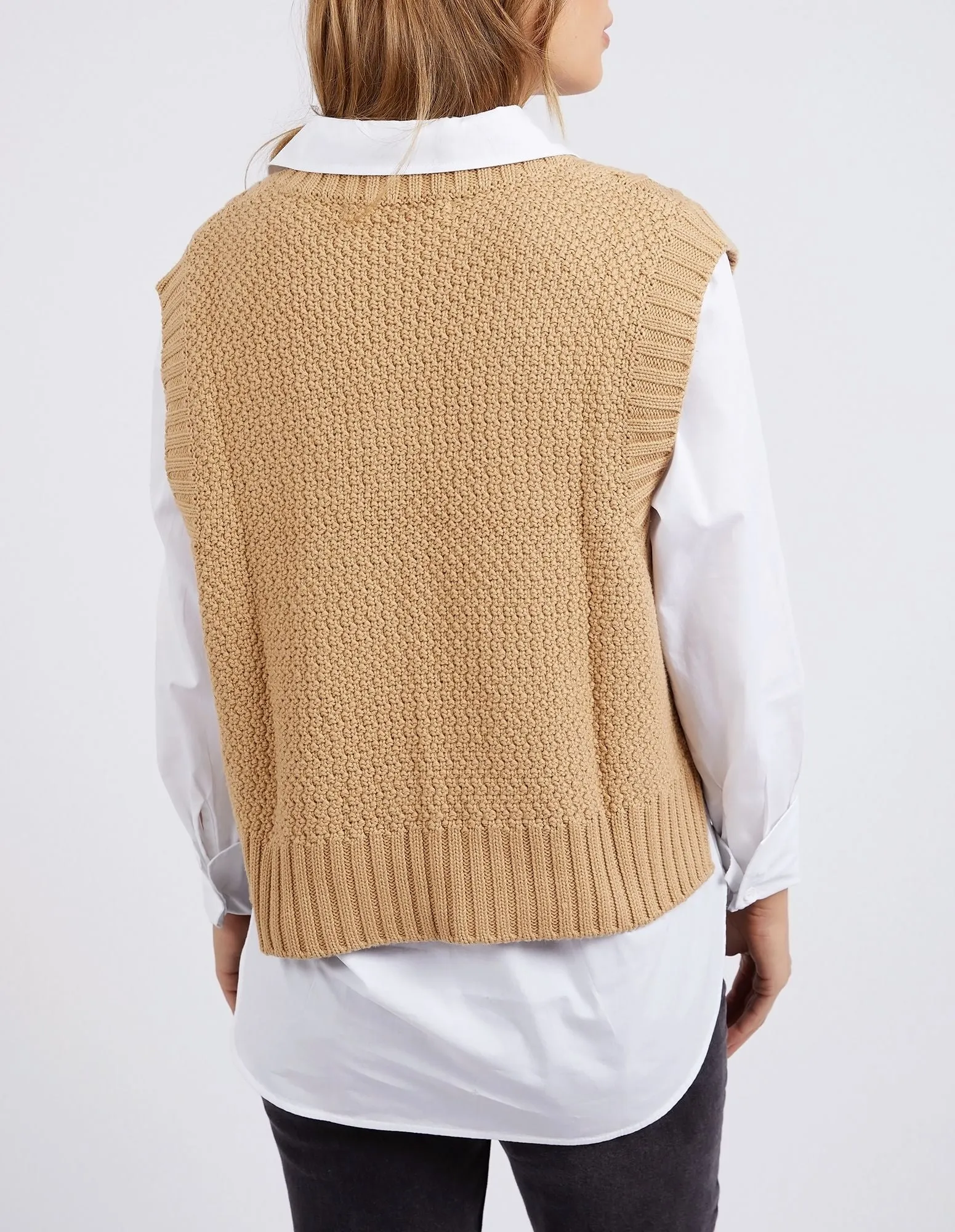 Eva Knitted Vest - Tan