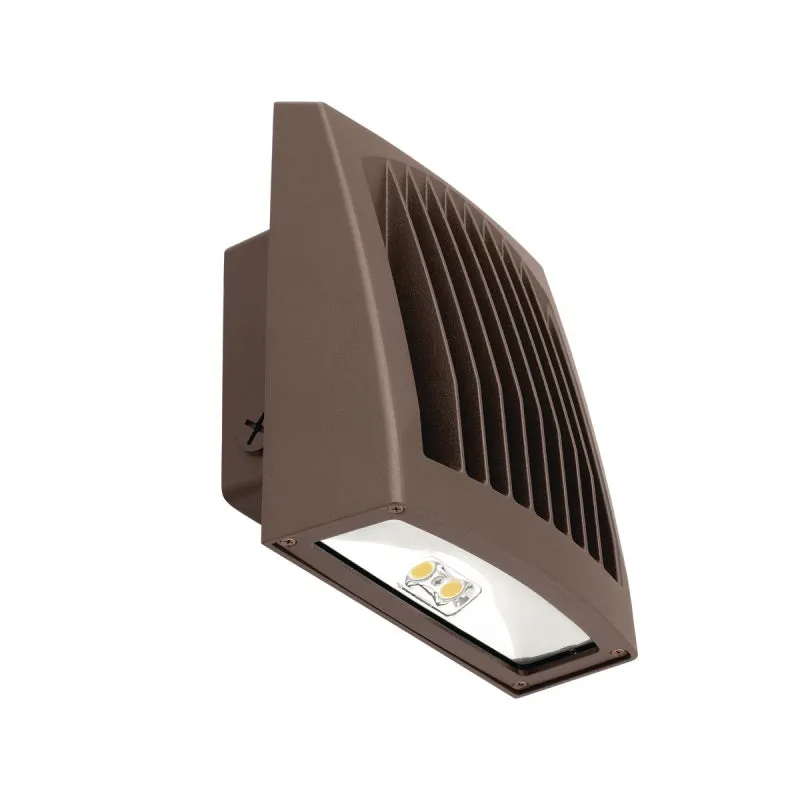 EXO SG1-40 Sling 38W LED Slender Wall Pack, 5000K 4000 Lumens with Photocontrol 120-277V, Dark Bronze