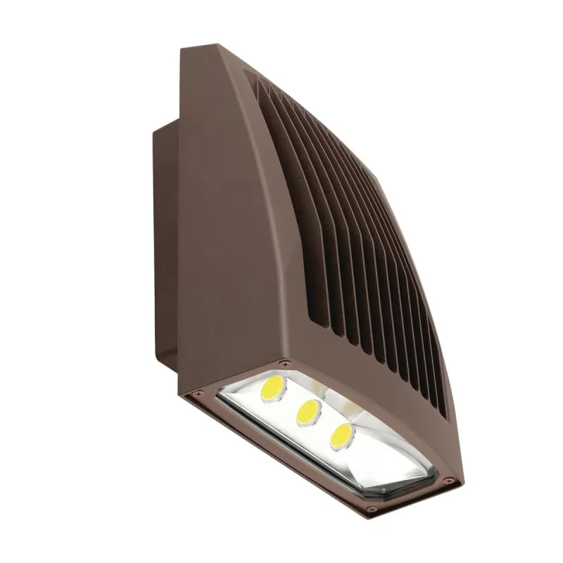 EXO SG2-50 Sling 51W LED Slender Wall Pack, 5000K 5548 Lumens, wiht Photocontrol 120-277V Dark Bronze