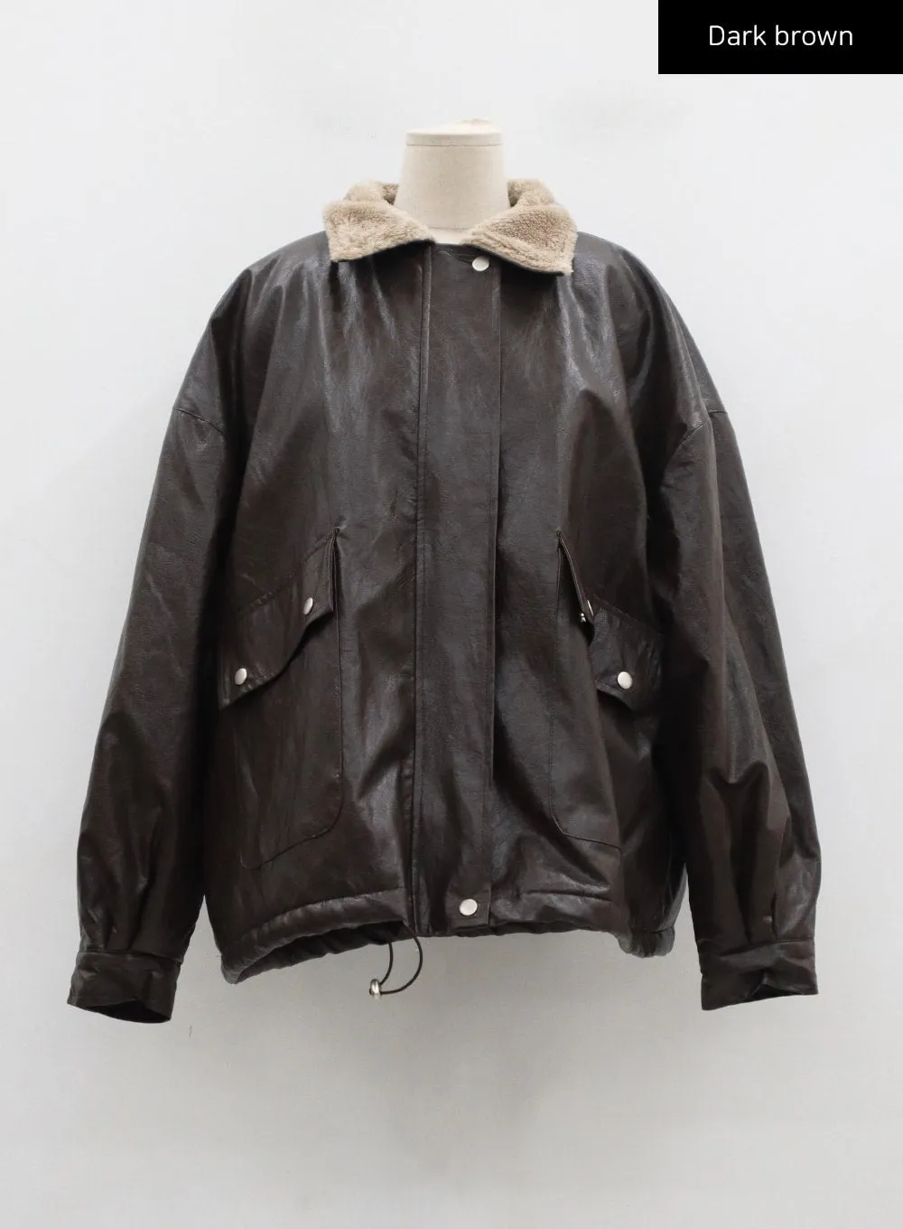 Faux Leather Fur Jacket CD12