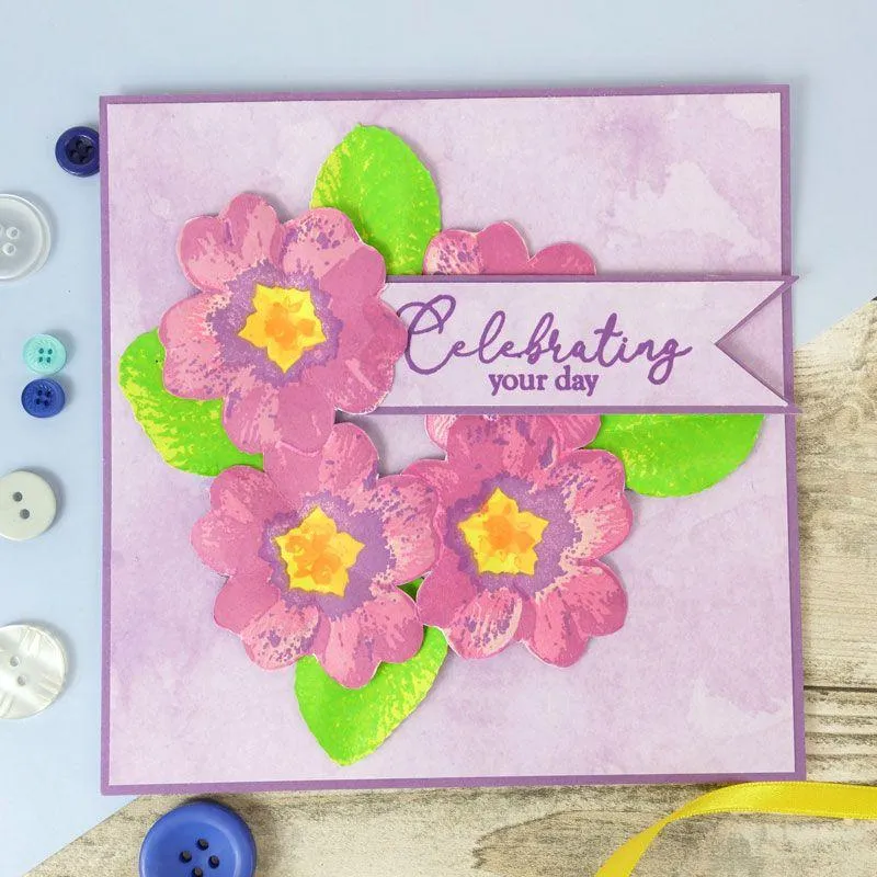 For The Love Of Stamps - Layering Primrose A5 Stamp Set