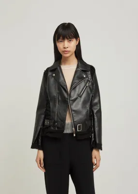 Georgette Tape Pleat Moto Jacket