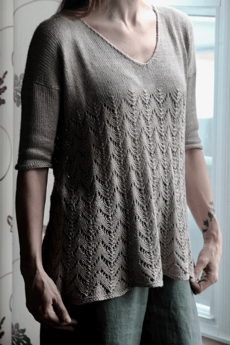 Grace Silk Tee | Free Knitting Pattern