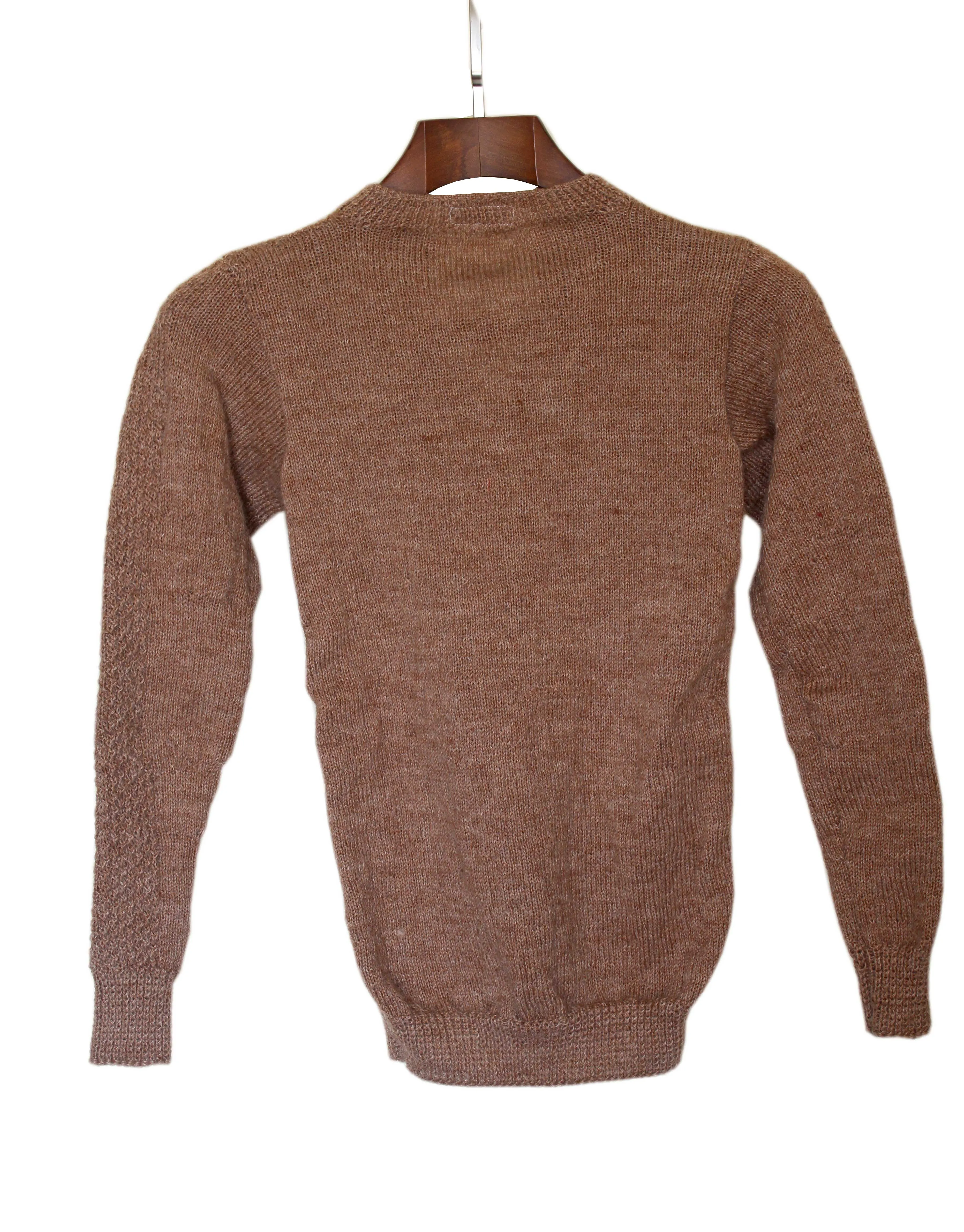 Graminarts Handmade Knitting Tortilla Solid Colour Long Sleeve Sweater For Men