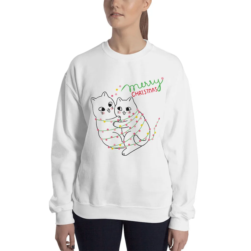 Grumpy Christmas Cat Women's Sweatshirt