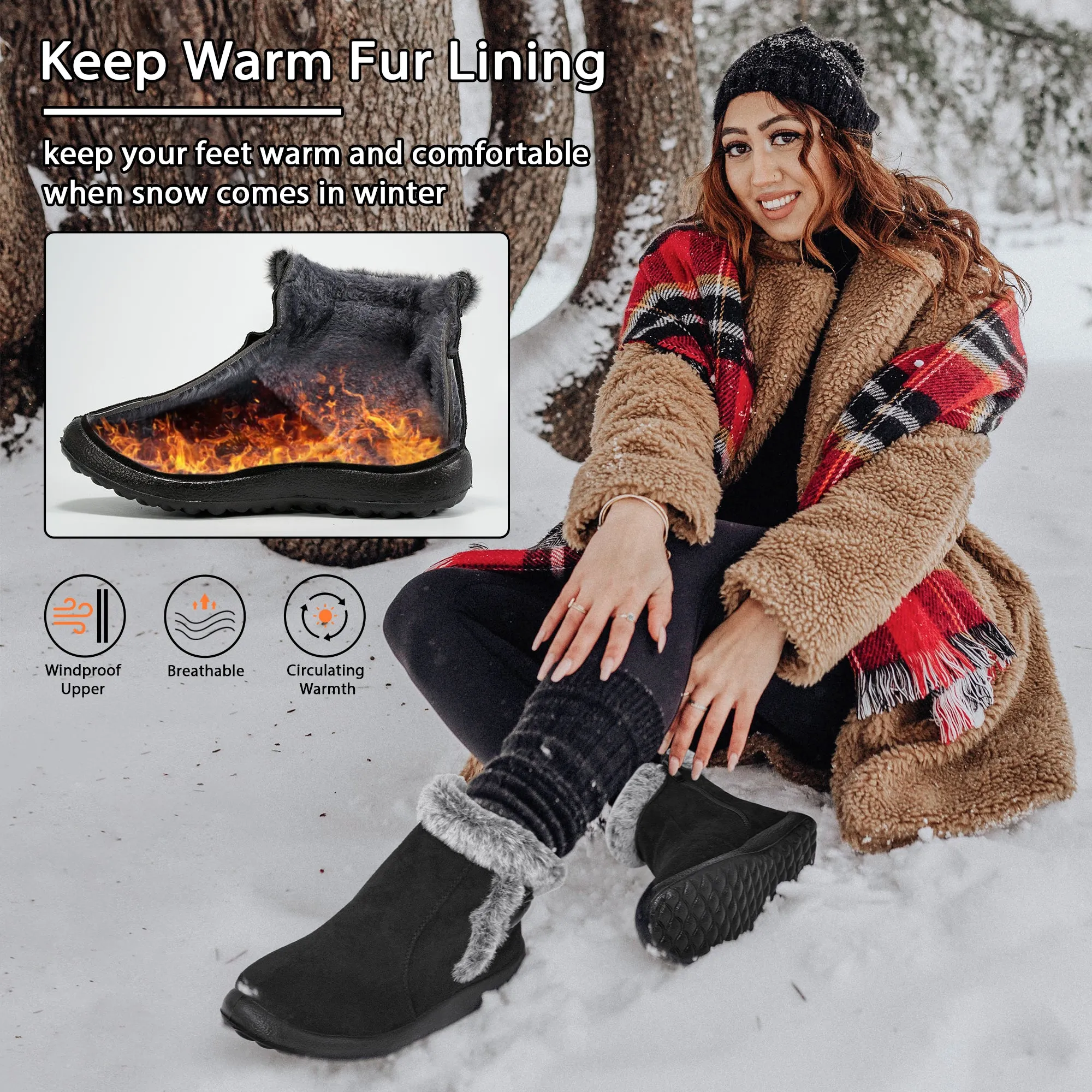 HARENC™Faux Fur Warm Snow Boots 2022