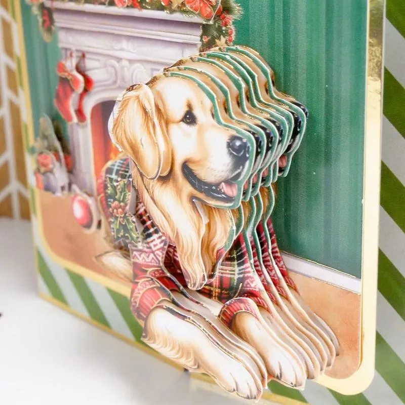 Hunkydory Christmas Golden Retriever & Border Collie Decoupage Topper Sheet