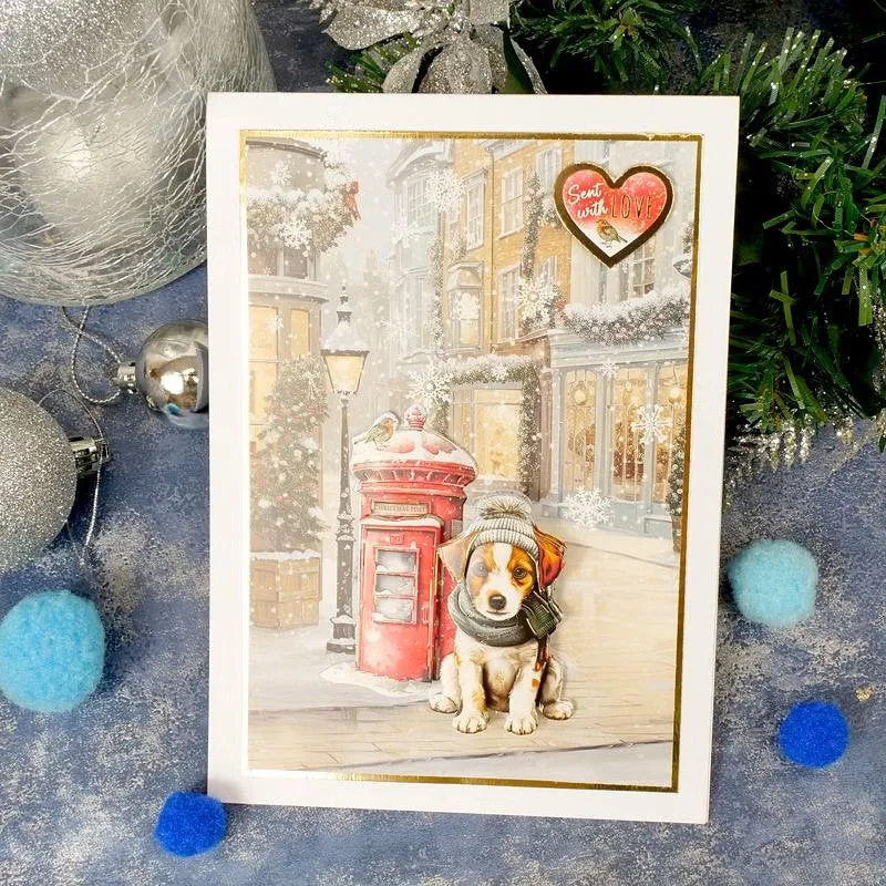 Hunkydory Christmas Jack Russell Terrier & Beagle Decoupage Topper Sheet