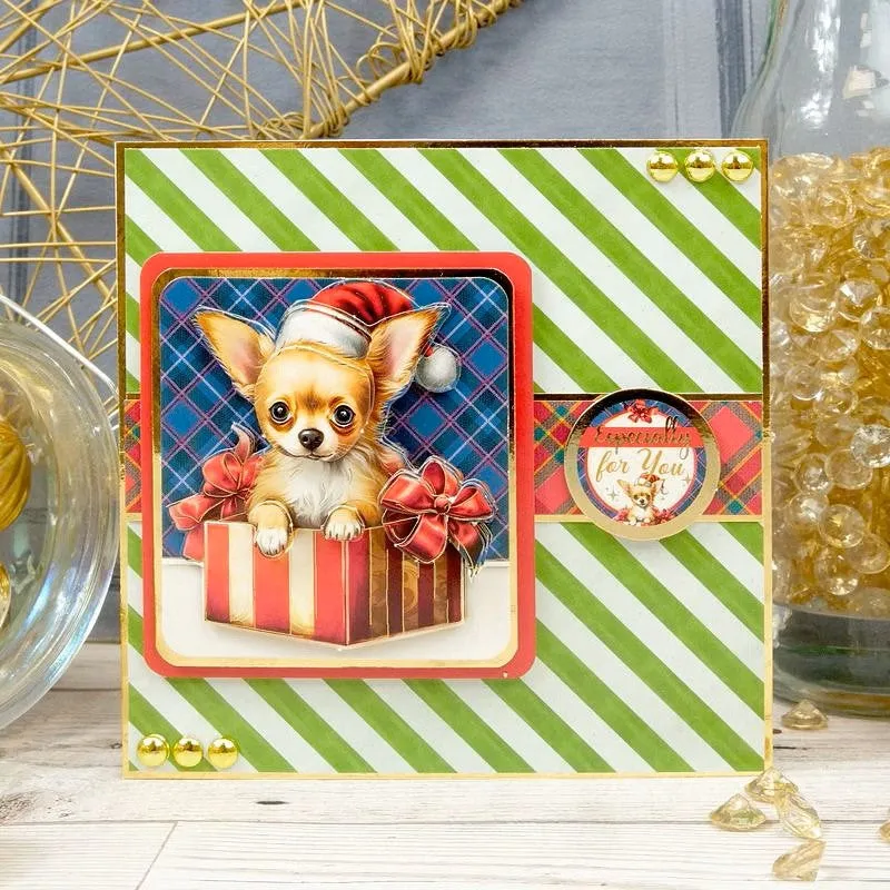 Hunkydory Christmas Pug & Chihuahua Decoupage Topper Sheet