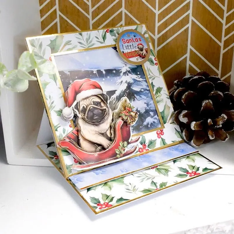 Hunkydory Christmas Pug & Chihuahua Decoupage Topper Sheet