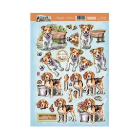 Hunkydory Jack Russell Terrier & Beagle Decoupage Topper Sheet