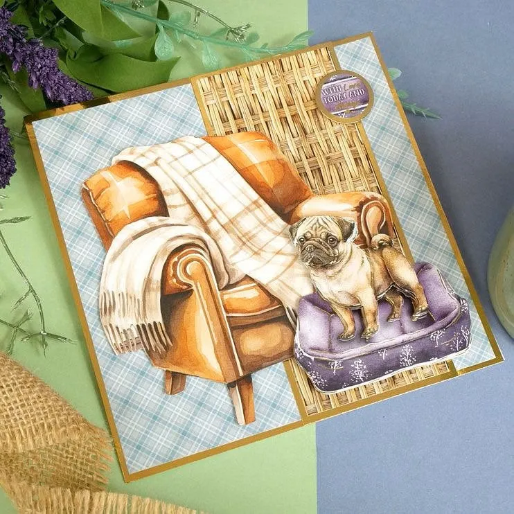 Hunkydory Pug & Chihuahua Decoupage Topper Sheet