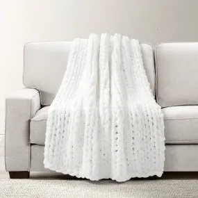 Hygge Ultra Soft Chenille Chunky Knit Throw Blanket