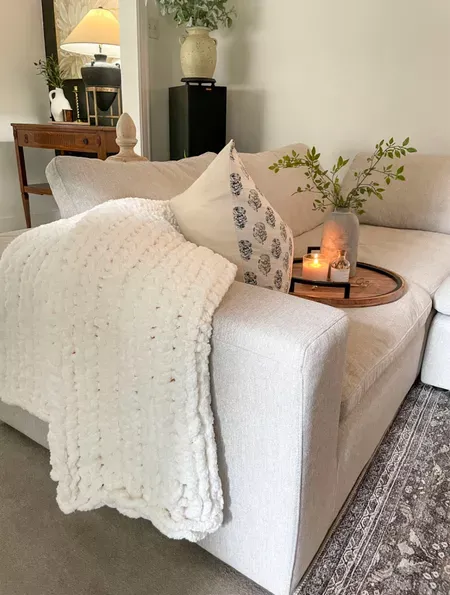 Hygge Ultra Soft Chenille Chunky Knit Throw Blanket