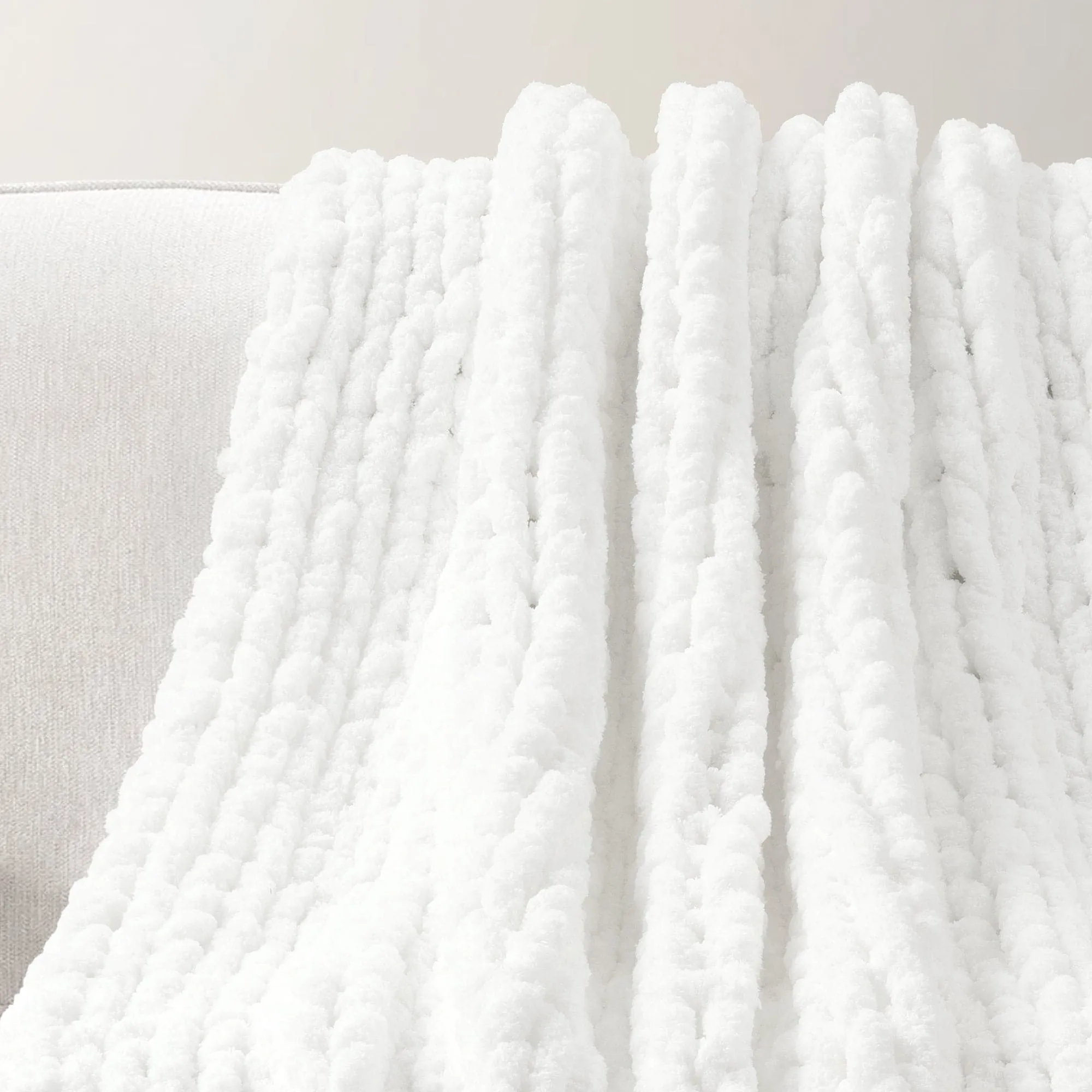 Hygge Ultra Soft Chenille Chunky Knit Throw Blanket