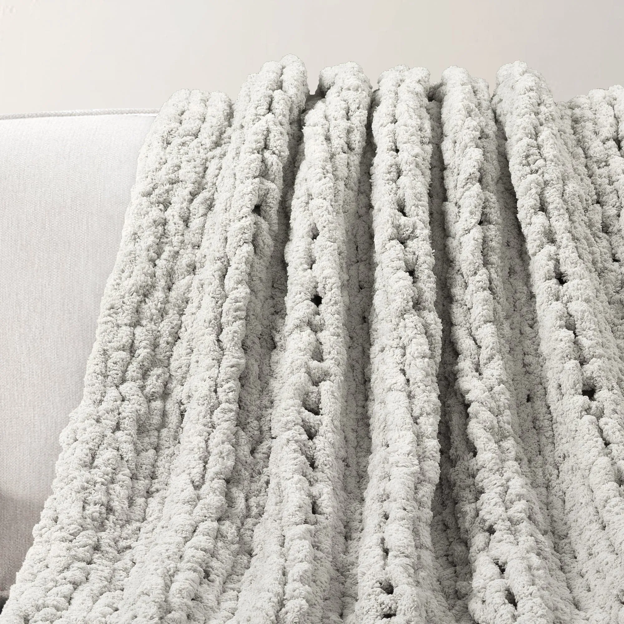 Hygge Ultra Soft Chenille Chunky Knit Throw Blanket