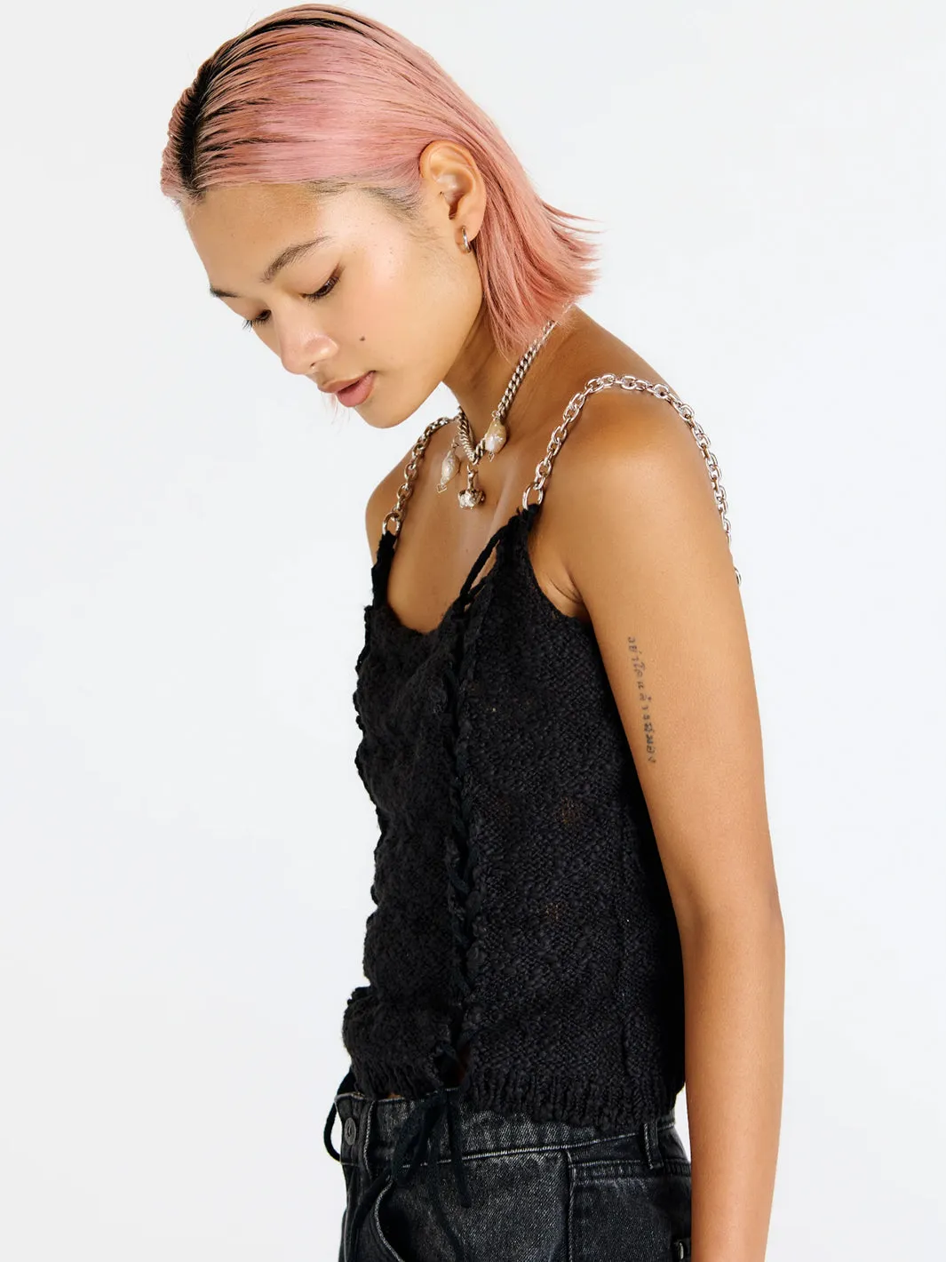 JENNIFER LACE UP KNIT VEST