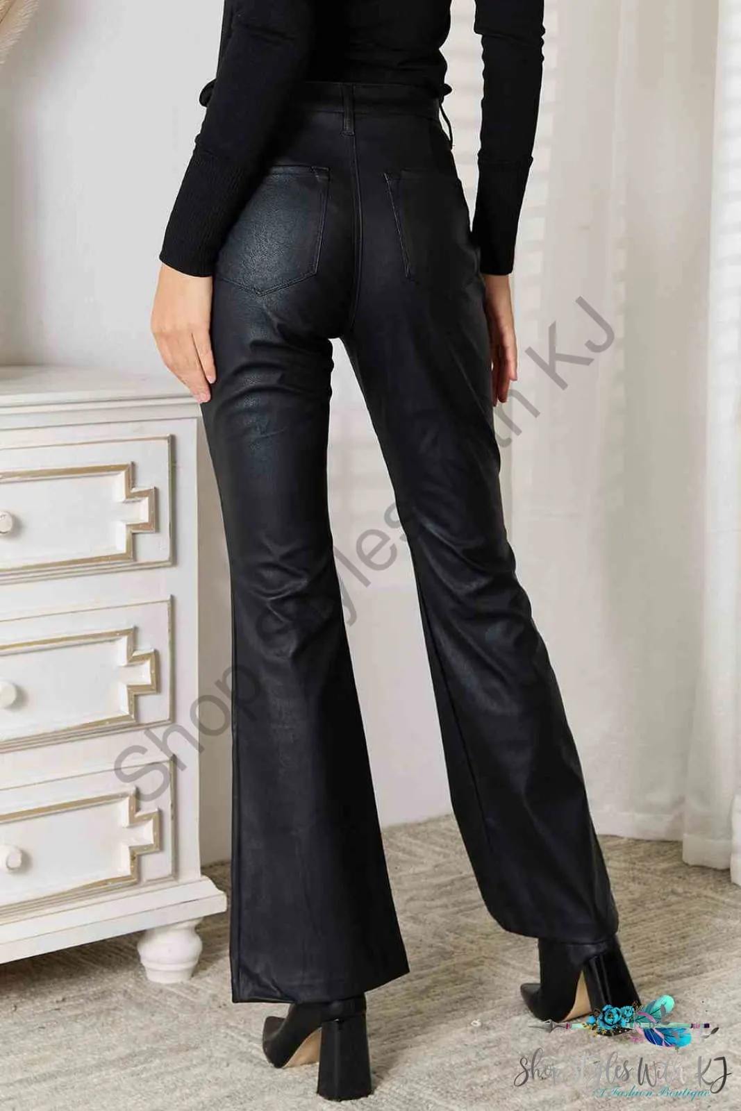 Kancan Slit Flare Leg Pants