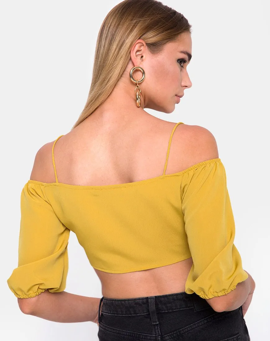 Kavon Crop Top in Mustard