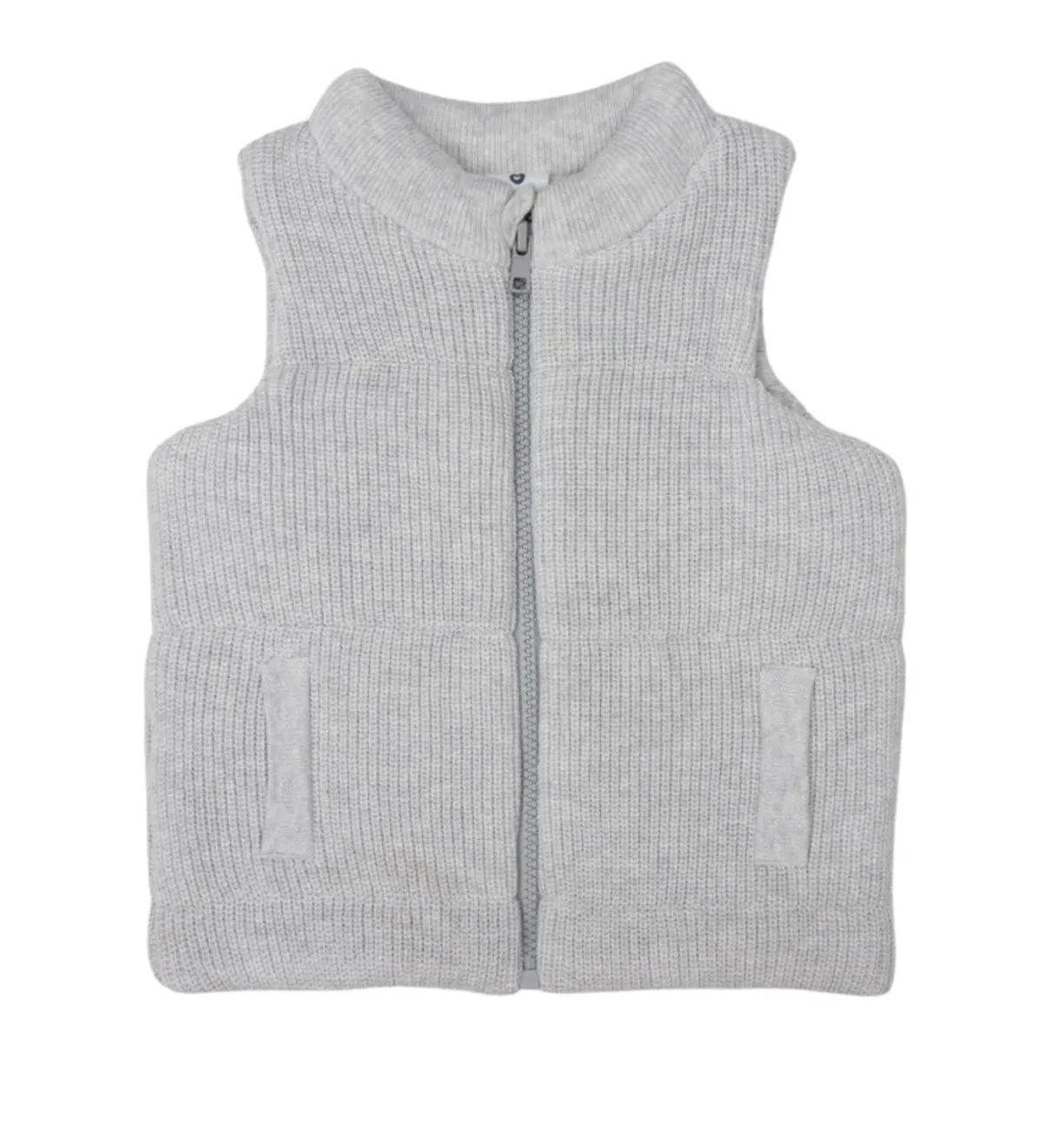 Korango Lined Knit Vest- grey marle