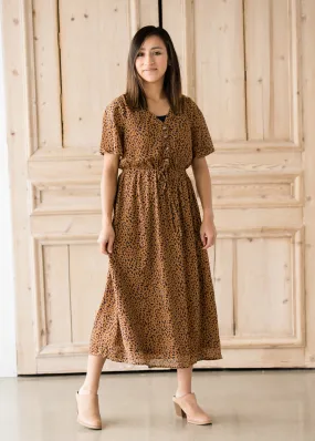 Leopard Print Midi Dress - FINAL SALE