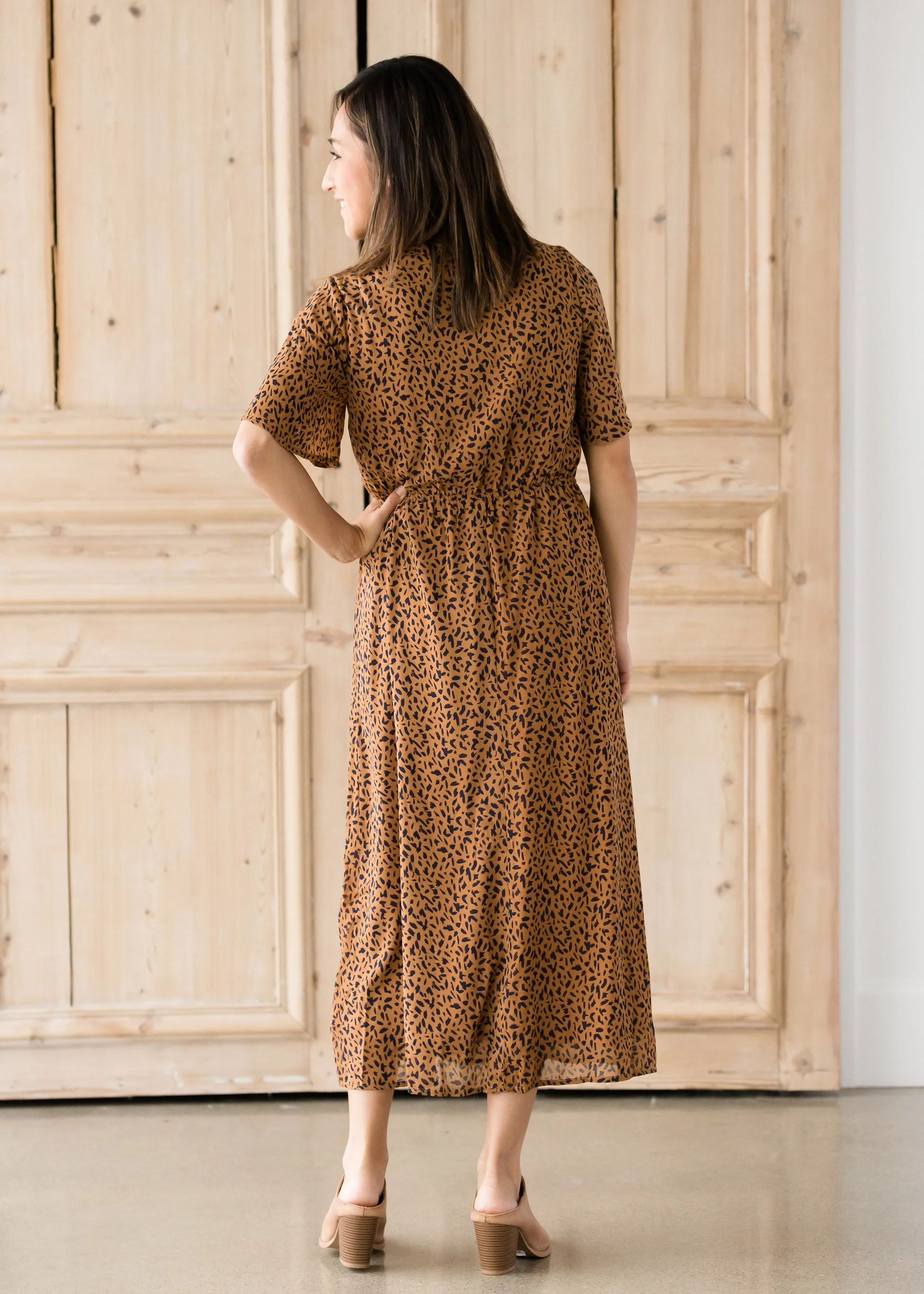 Leopard Print Midi Dress - FINAL SALE