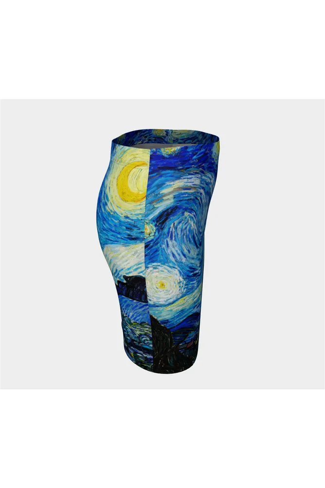 Let's Gogh Starry Nights Fitted Skirt