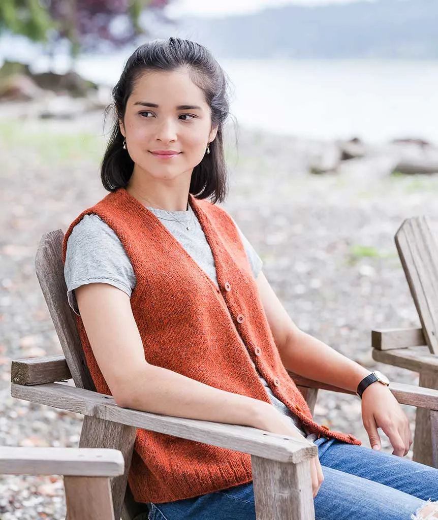 Library Vest Using Rowan Felted Tweed