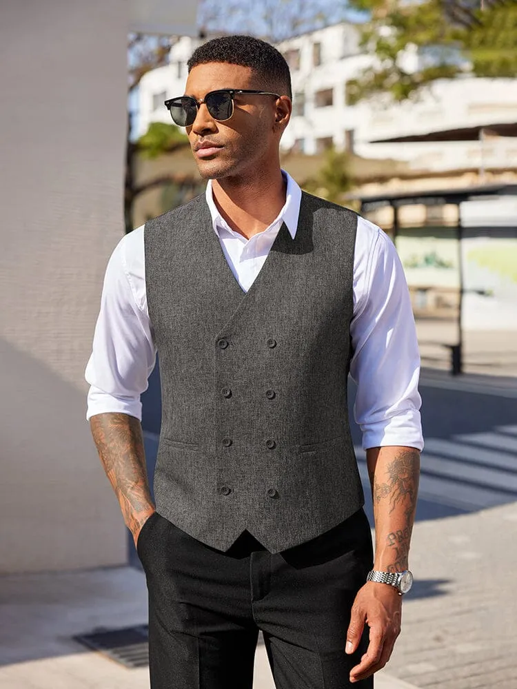 Lightweight Double Breasted Suit Vest (US Only)