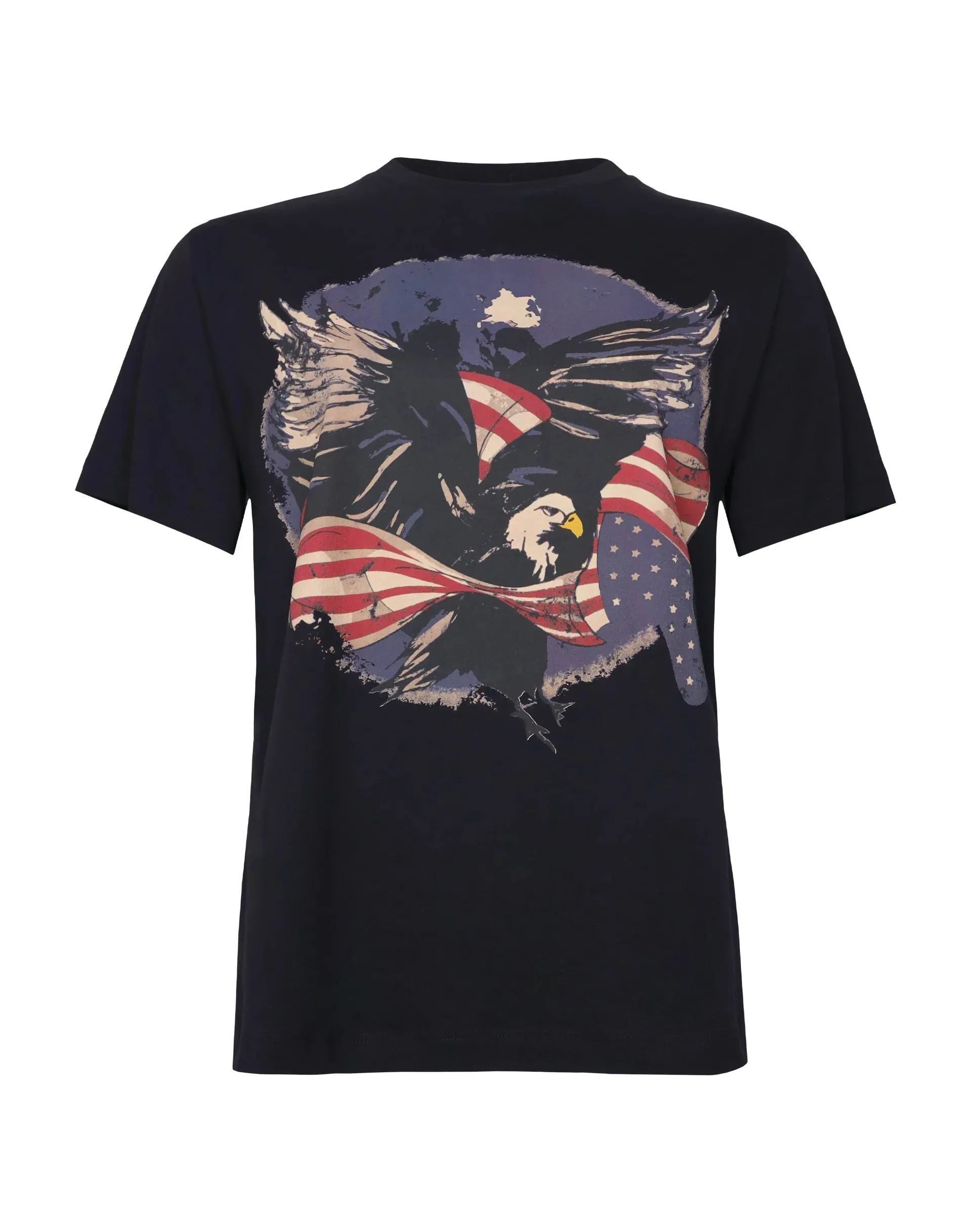 Long Live Eagle Print Tee - Black